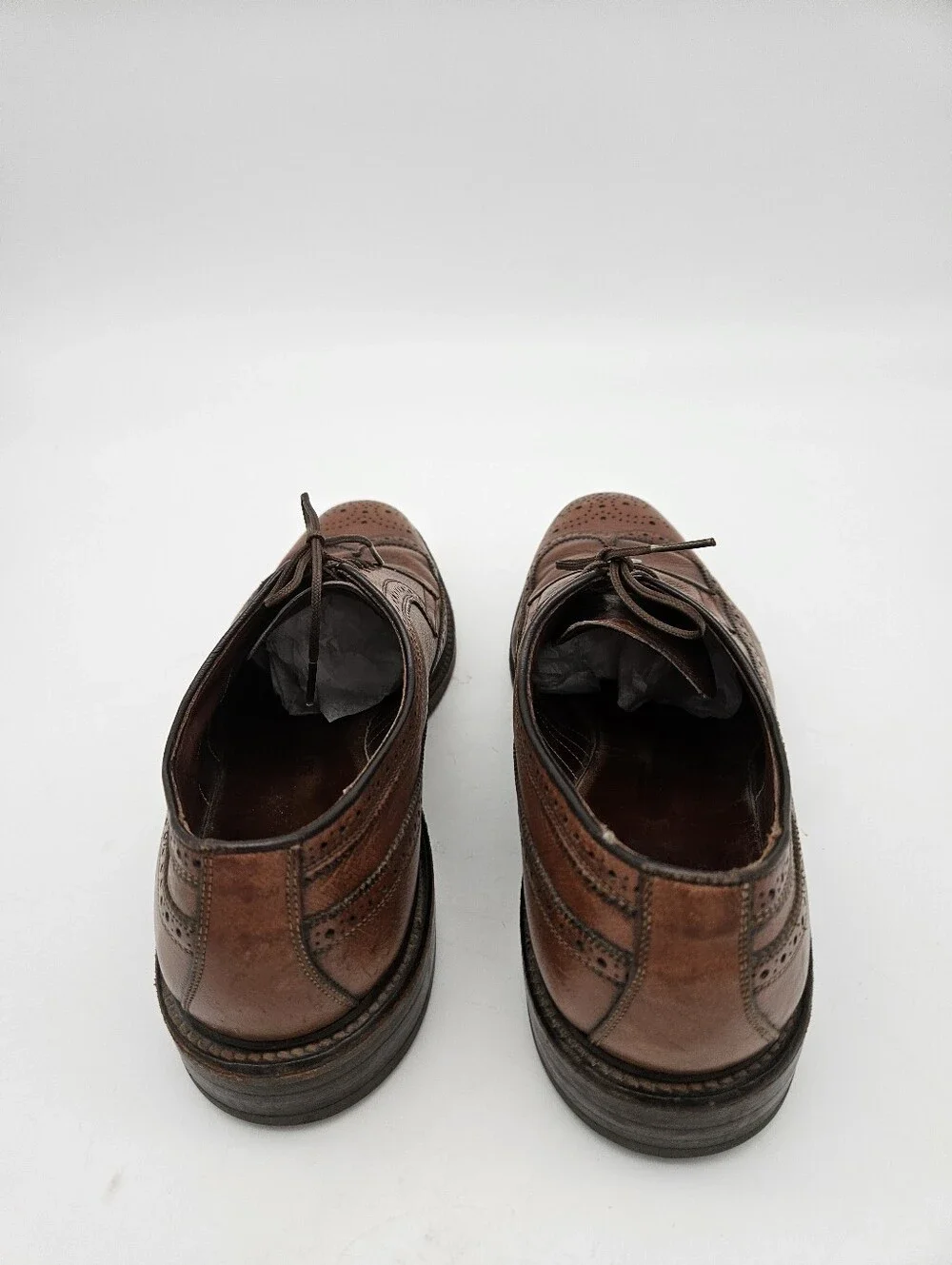 Allen Edmonds MacNeil 9157 Brown Shell Leather Wingtip Derby Shoes Size 10D